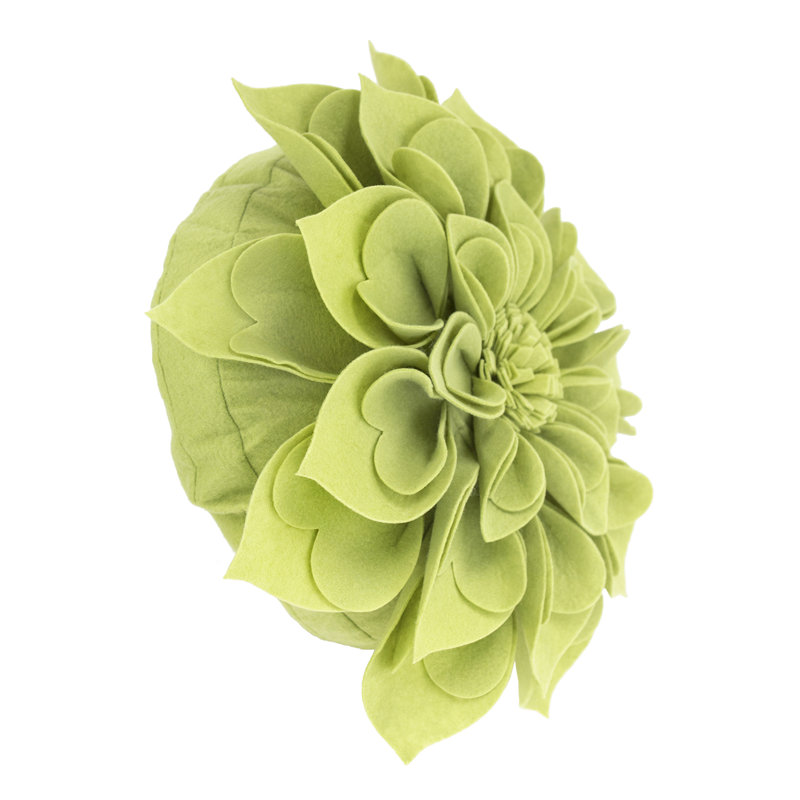 Floral Pillow Cover, 13" x 13", Lime
