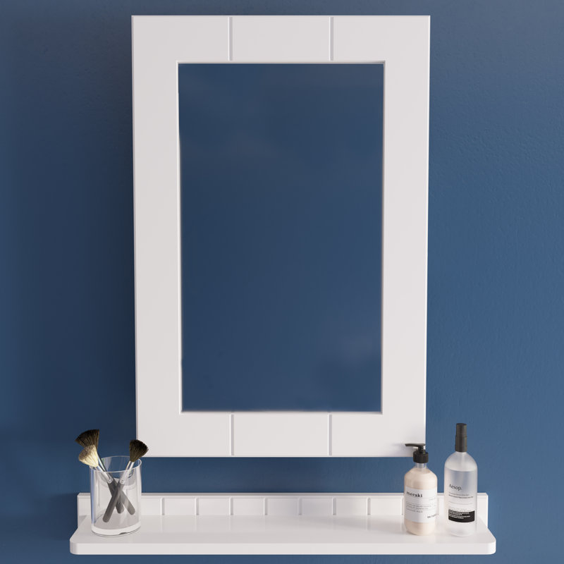 Portland Wood Flat Wall Mirror