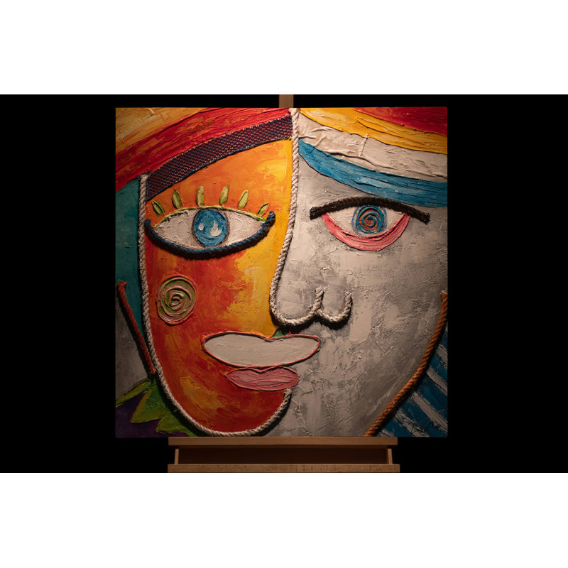 Two Are One Hand Painted Acrylic Painting