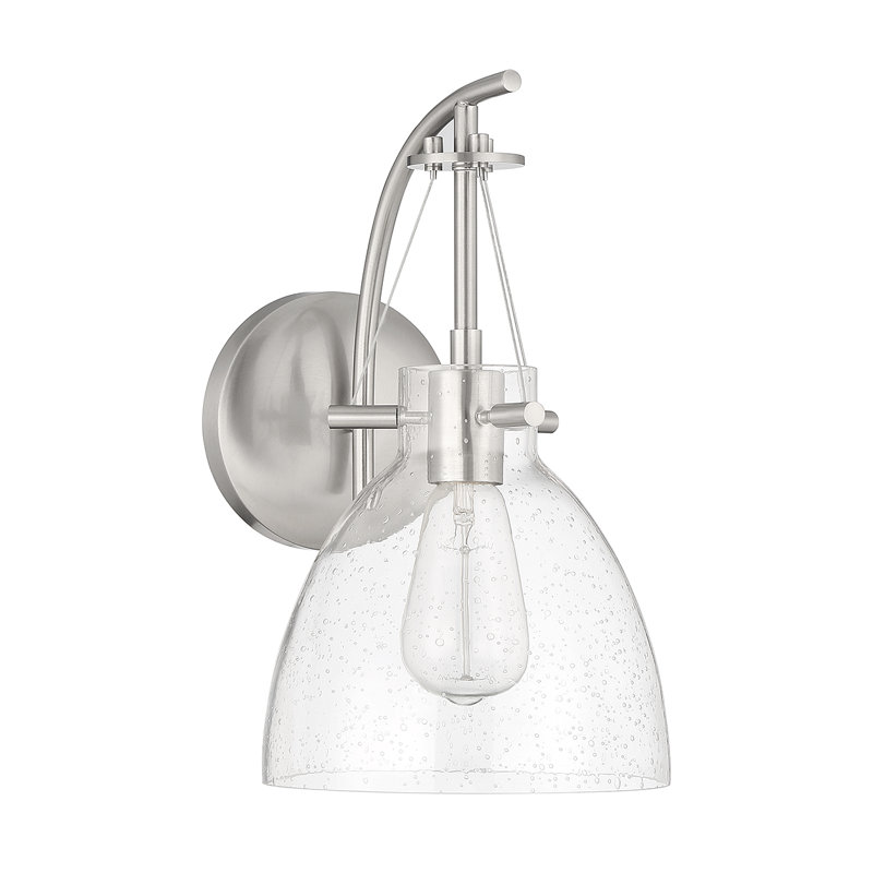 Arrindell Metal Armed Sconce in Satin Nickel, Satin Nickel