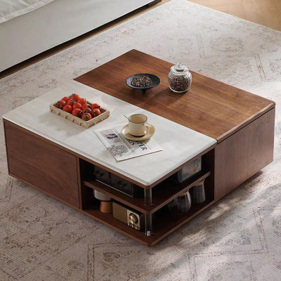 Table basse en travertin massif