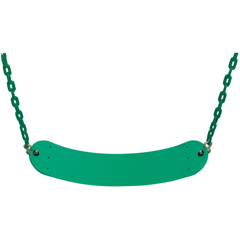 Machrus Swingan Belt Swing For All Ages - Vinyl Coated Chain, Green