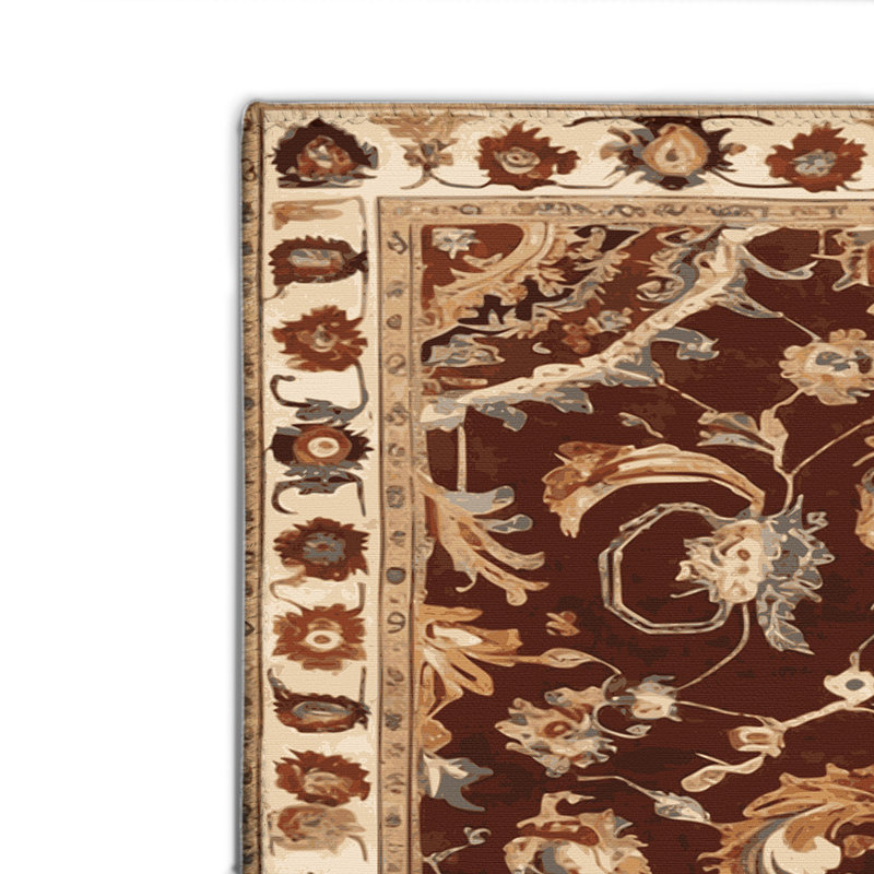 Tapis turc intérieur et extérieur brun, Rectangulaire 2 pi x 3 pi