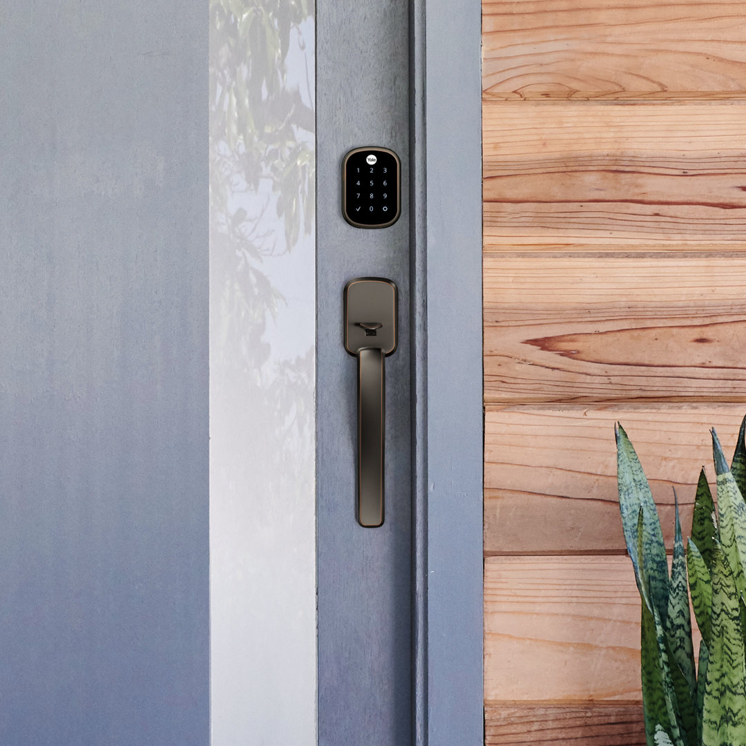 Assure Lock SL Key-Free Touchscreen Wi-Fi Smart Lock with Ridgefield Handleset Yale Home 