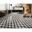 Carreau de marbre hexagonal - blanc noir gris, longueur de côté de 5,7 pouces, pour plancher et mur dans différentes pièces gris noir poli, 12 pièces, différents espaces-759894136