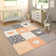 Alec Shaggy Apricot/Grey/White Rug