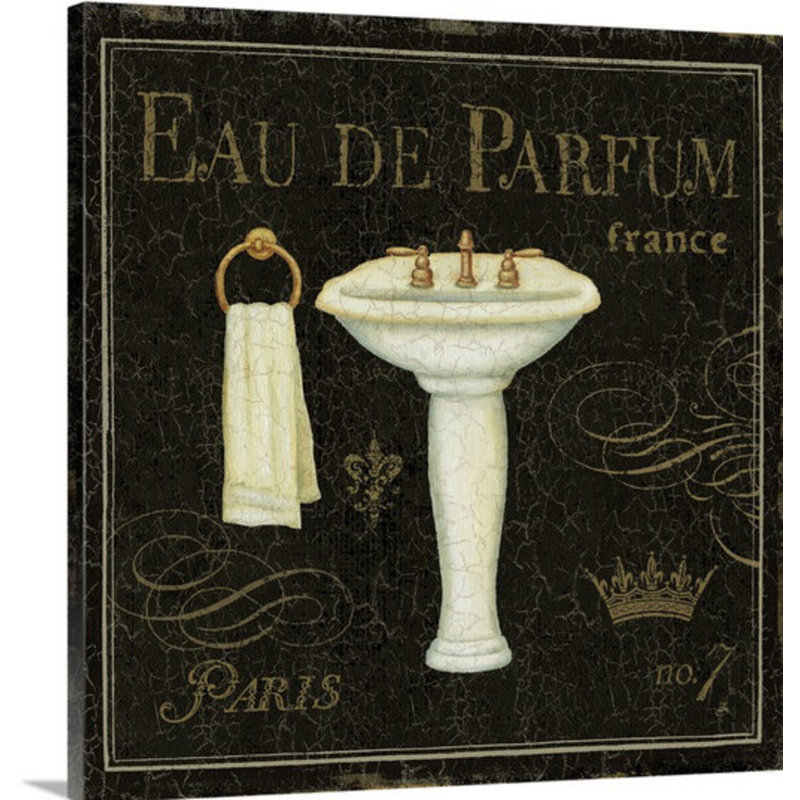 «Bath De Luxe III» par Daphne Brissonnet, impression de luxe, H 20 po x l 20 po, Toile tendue, Sans cadre