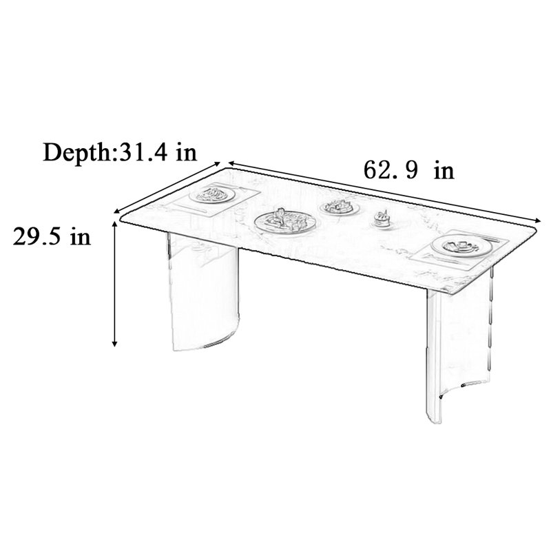 Elliotte, H 29,5 po x L 62,9 po x l 31,4 po