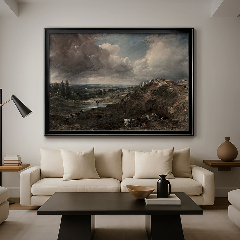 Branch Branch Pond, Hampstead Heath-John Constable - Toile tendue avec châssis, c. 1824 - 1828, 26,5 x 36,5, Toile avec cadre