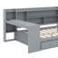 Lit de jour en bois avec tiroirs, ports USB et bureau-264375162-264375161
