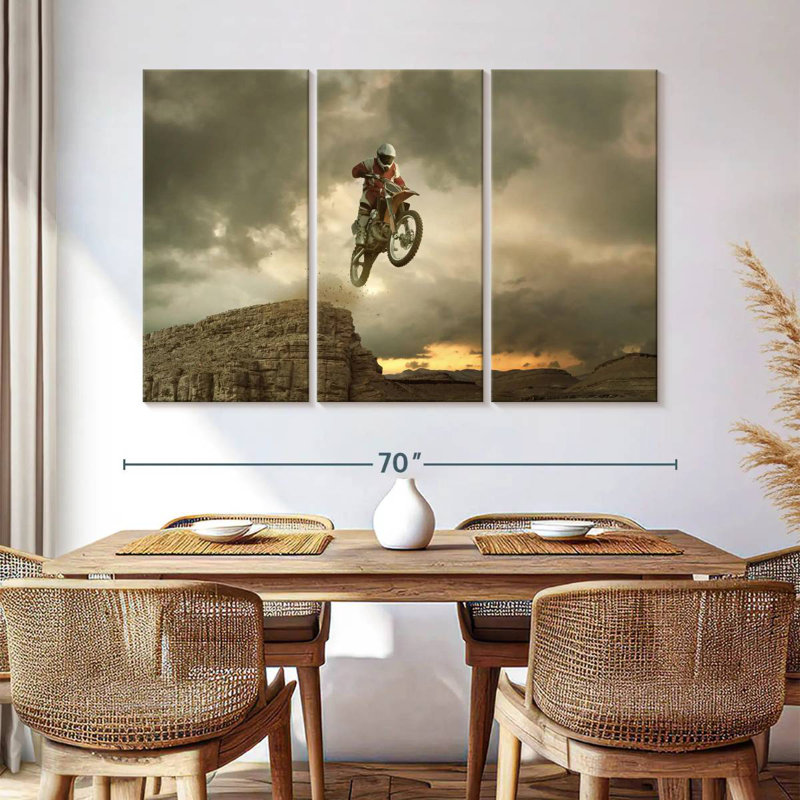 Sireci Dirt Bike Stunt, 42" H x 65" W