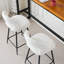 Swivel Upholstered Bar Stool with Iron Frame-1544208729