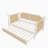 Upholstered Smart LED Bed Frame With Adjustable Height Headboard,No Box Spring Needed,Easy Assembly
