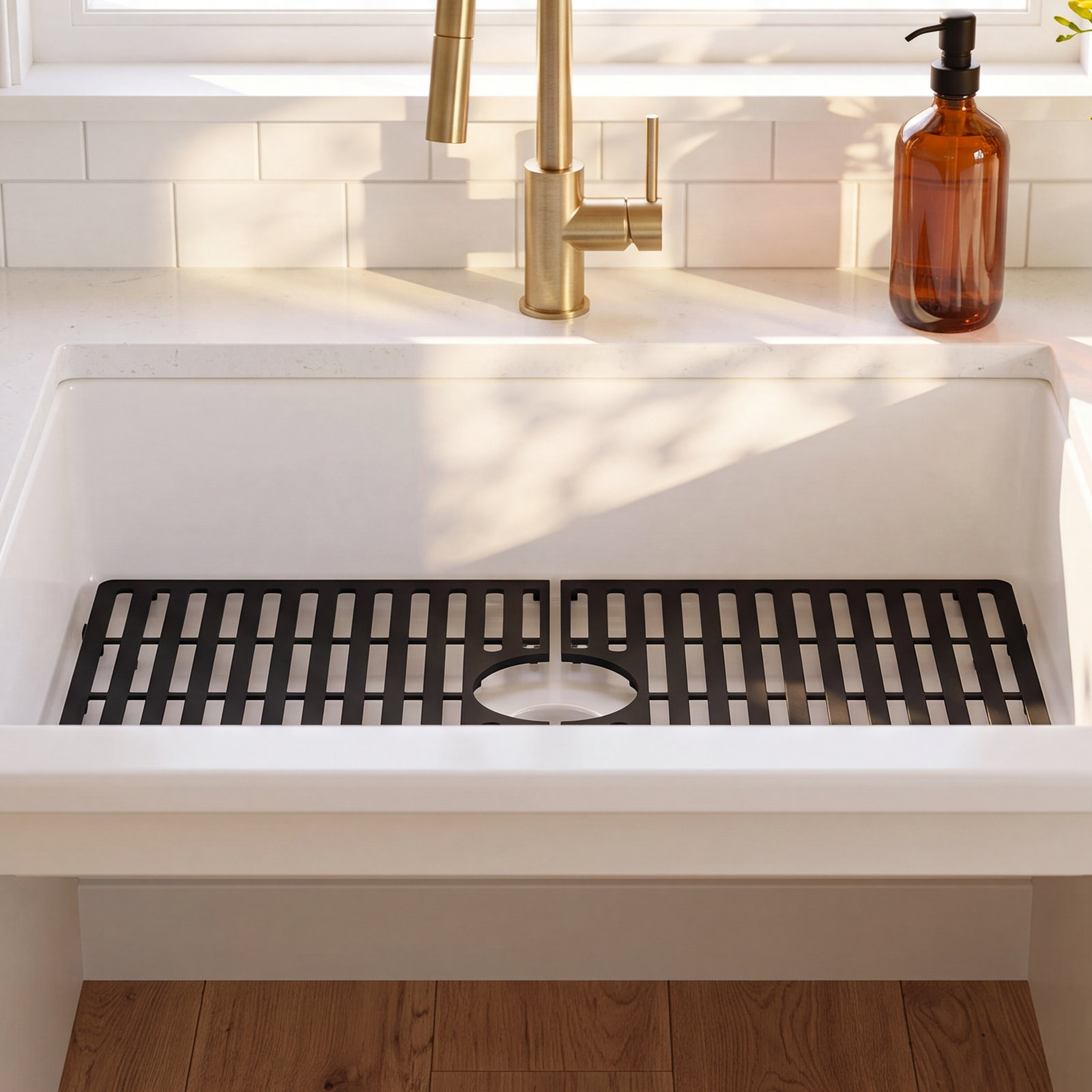 Silicone Grid Bottom Sink Grid, Black