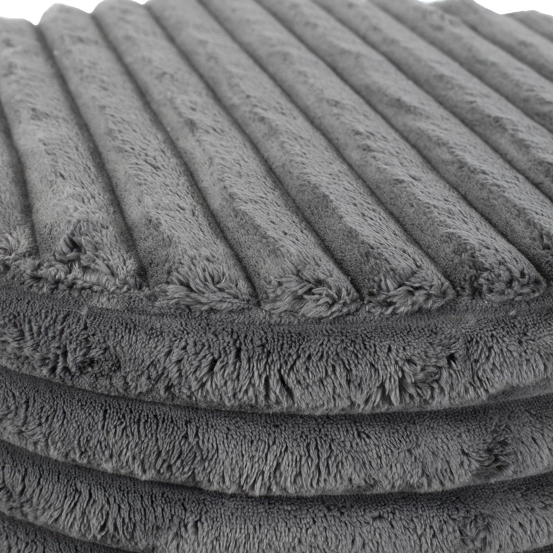 Burgwell Universal Round Ottoman Shar Pei, Gray