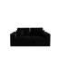 Canapé d'angle modulaire noir 70,87 x 35,43 x 23,67 pouces, en mousse haute densité, 2 pièces, comprimé et livré monté. Revêtement en velours côtelé doux. Aucun assemblage requis.