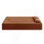 Canapé-lit moderne avec 2 coussins, canapé-lit convertible en velours côtelé rembourré de mousse, matelas pliant de 15 po pour le salon, lit d'invité, aucun assemblage requis