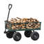 Les chariots de chariot de jardin Wagon facilitent le transport du bois de chauffage (vert)-123115887