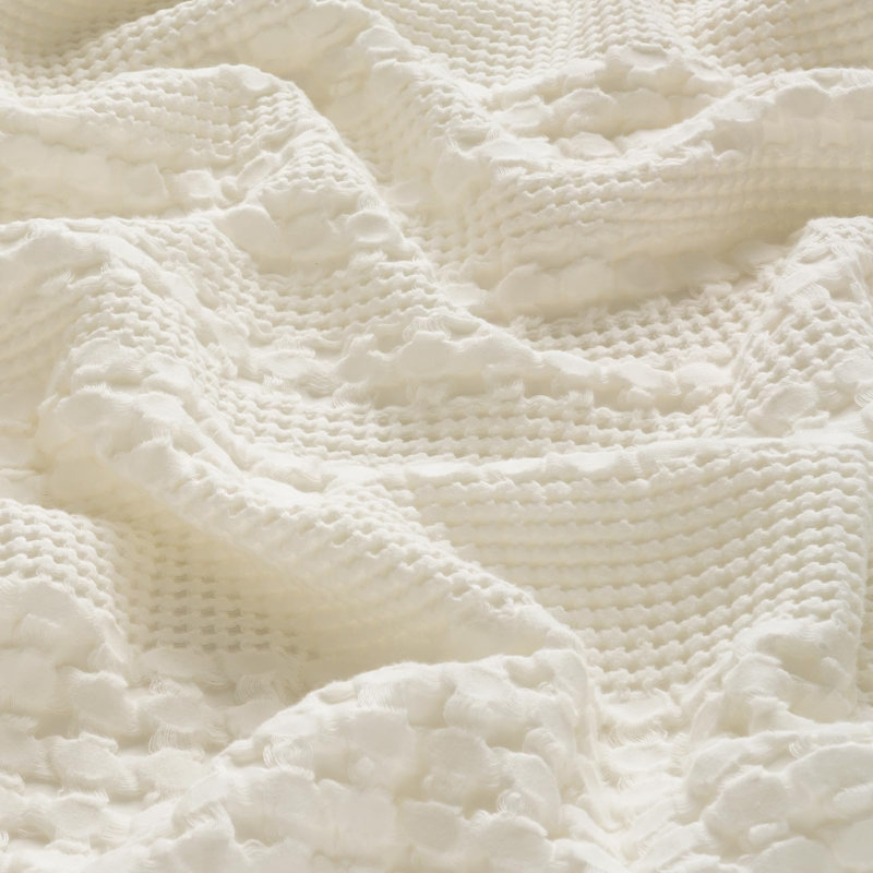 PHF Waffle Weave Pillow Covers , 2 Pack 100% Cotton Square Pillow Shell for Bedding Decor, No Insert, 26x26", Ivory