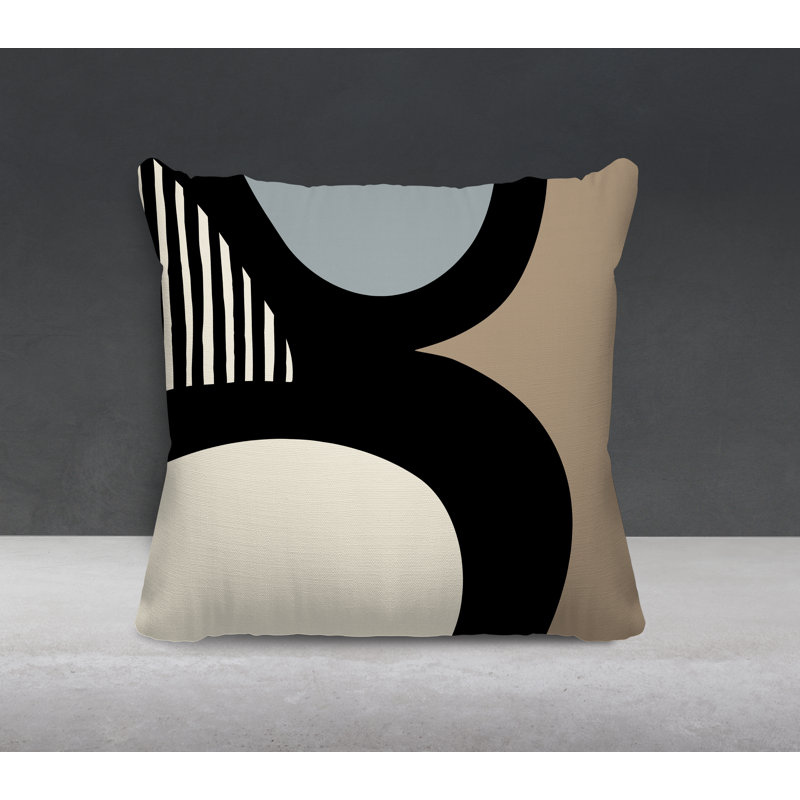 Lara Abstract Outdoor Reversible, 17" x 17", Gray/Off White