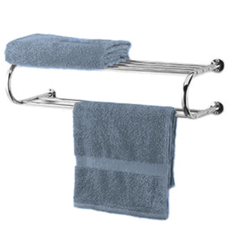 Metal Floating Shelf with Towel Bar