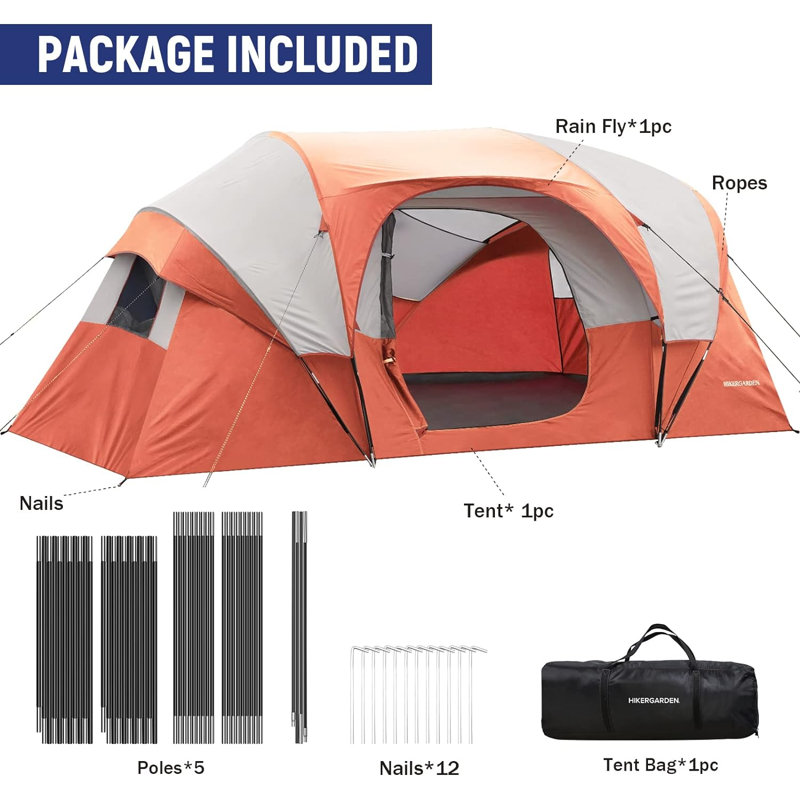 10 Person Tent, Red
