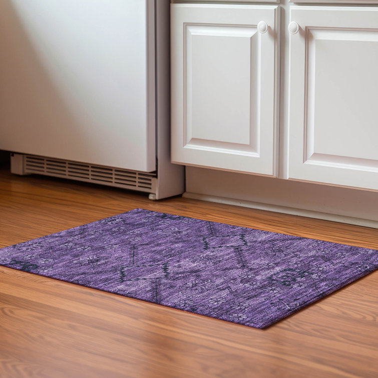 Premium Machine Washable Prisco Eggplant Rug