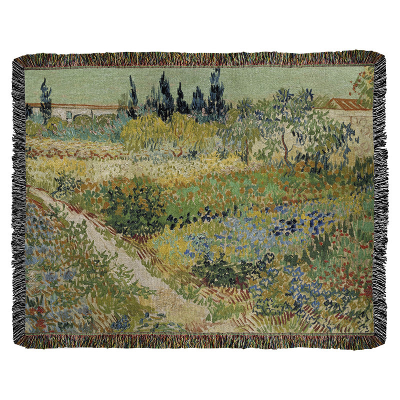 Vincent Van Gogh Machine Woven Throw Blanket, Red/Blue/Brown