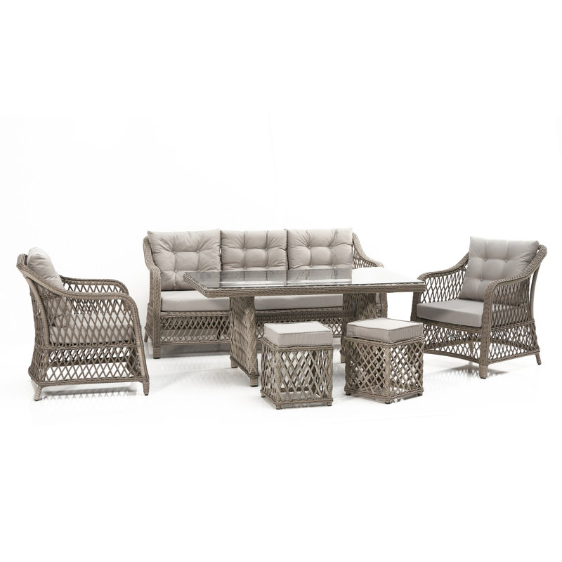 Divona Rectangular 5 - Person Dining Set