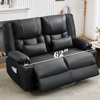 Recliner Loveseat with Massage and Heating