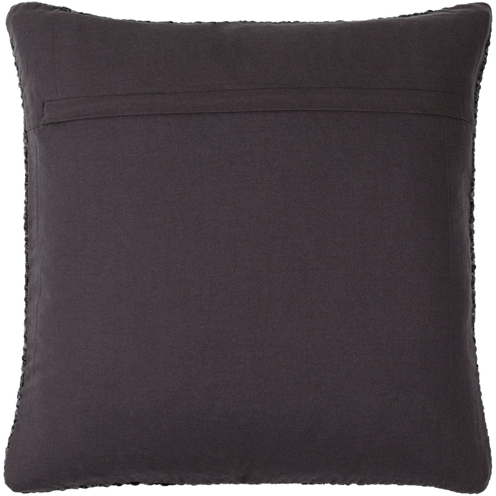Square Wool Throw Pillow, 20"H x 20"W, Pillow Cover Only - No Insert, Black