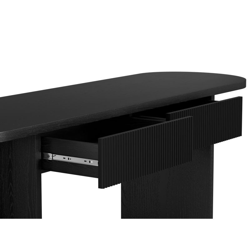 Console avec 2 tiroirs, Black
