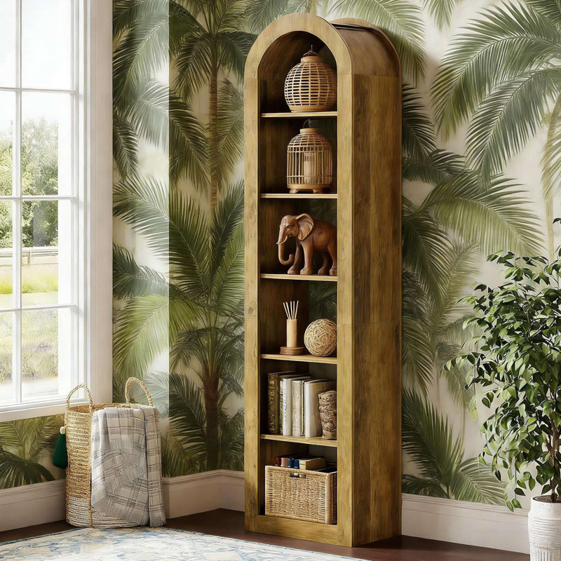 Bibliothèque ouverte, présentoir arqué, Brown