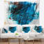 Tapisserie abstraite d'art de structure bleue-28483717
