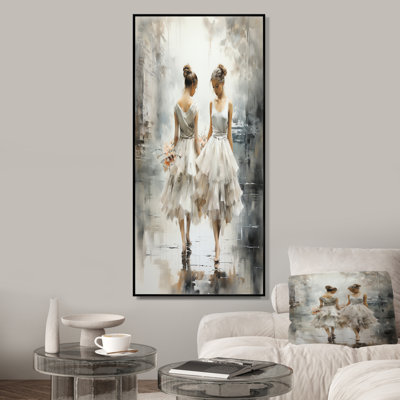 «White and Grey Ballet Dreams I - Dance», art mural