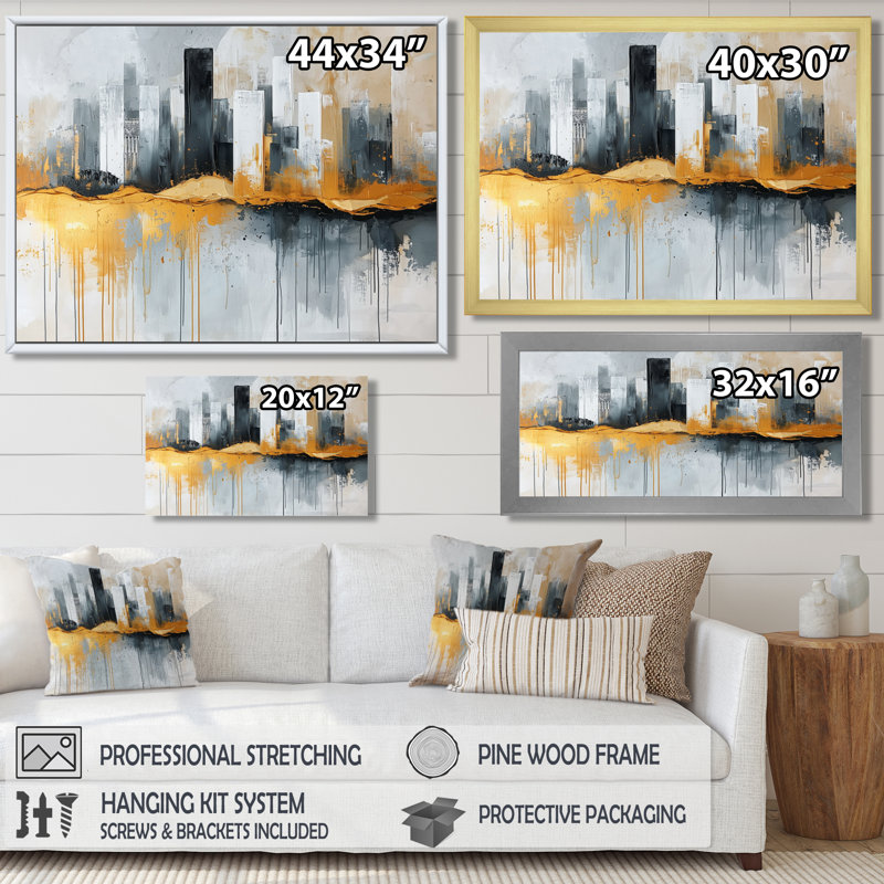 Letendre - Cityscapes Wall Art, H 12 po x l 20 po, Toile tendue, Ne s’applique pas
