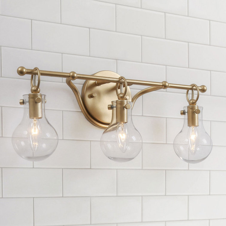 Sia 3-Light Gold Vanity Light