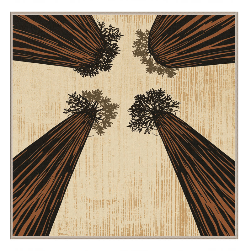 Tapis beige rustique lavable à la machine Ottwell Redwood Country, Carré 5 pi