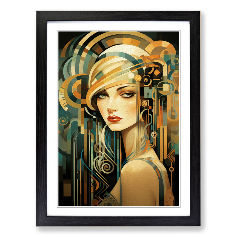 Single Picture Frame Print on Wood, 46cm H x 34cm W, Black Framed