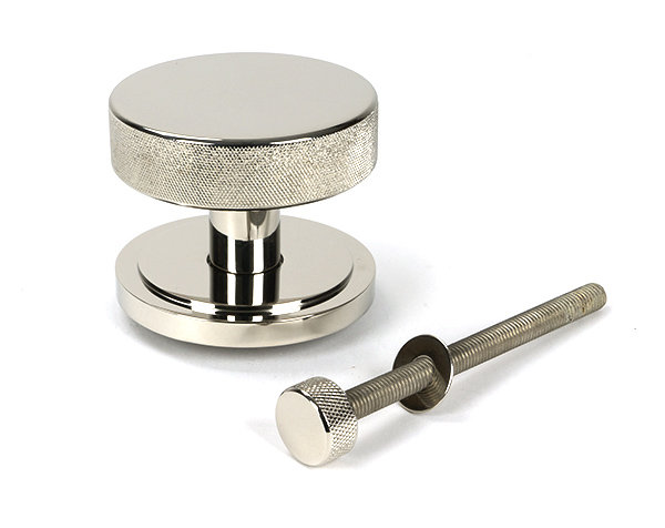 Brompton Single Dummy Door Knob, Polished Nickel