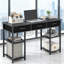 Petit bureau d'écriture avec tiroirs en tissu, tablettes réglables, table d'ordinateur de bureau personnel | Idée de cadeau-1852724482