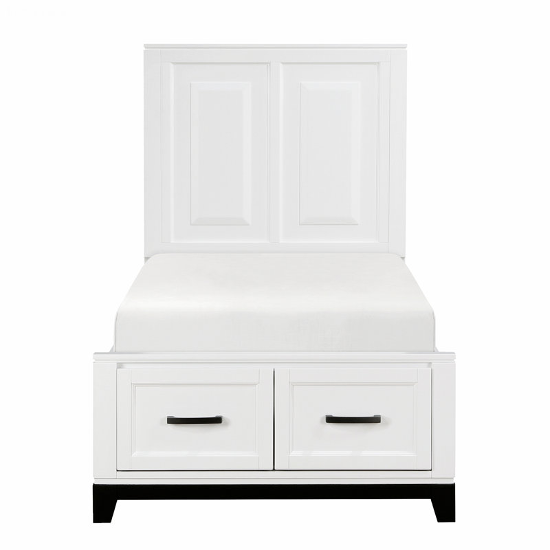 Cadre de lit moderne pour chambre à coucher, chambre d'amis, lit de chambre en bois, lit plateforme avec tiroirs de rangement