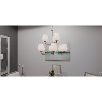 Sabeera 9-Light Brushed Nickel Chandelier