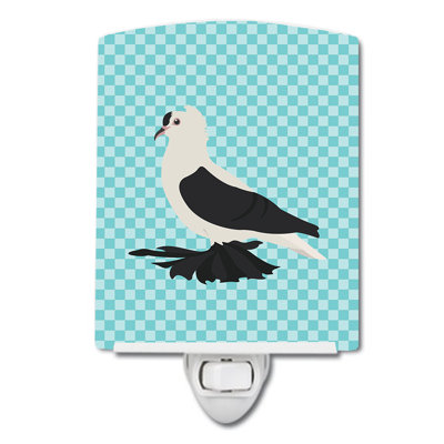 Saxon Fairy Swallow Pigeon Check Ceramic Night Light