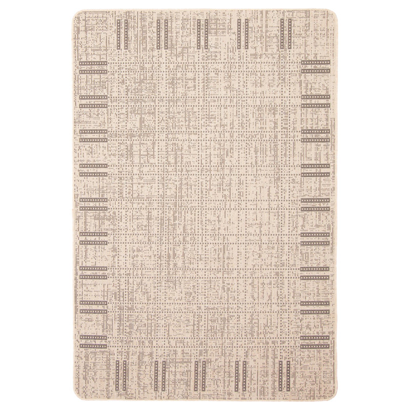 Tapis brun clair intérieur / extérieur Bralon, Rectangle 4 pi 4 po x 6 pi 5 po