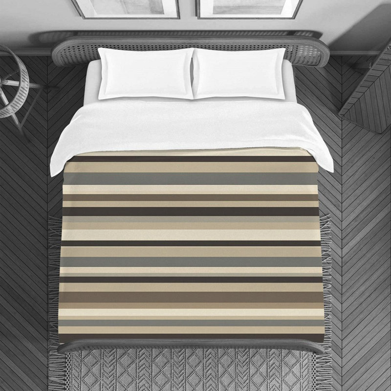 Housse de couette rayée, Housse de couette pour lit simple
