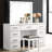 White Vanity Stool With Padded Seat