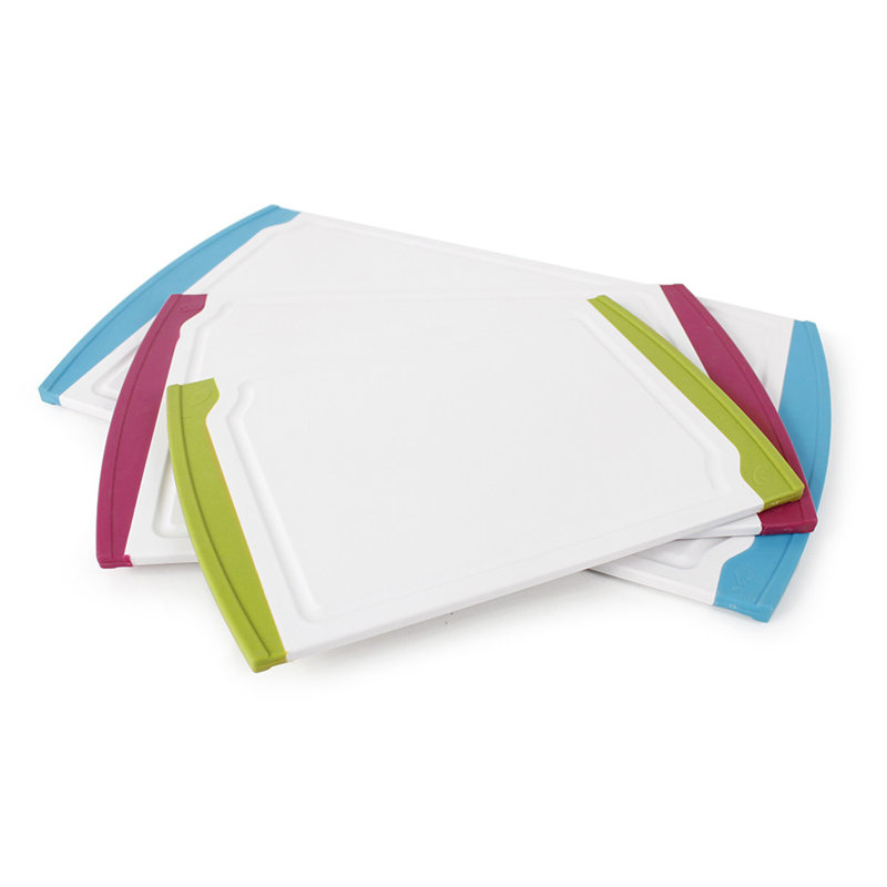 Coded 4 Piece Coded Cutting Board Set with Organizer