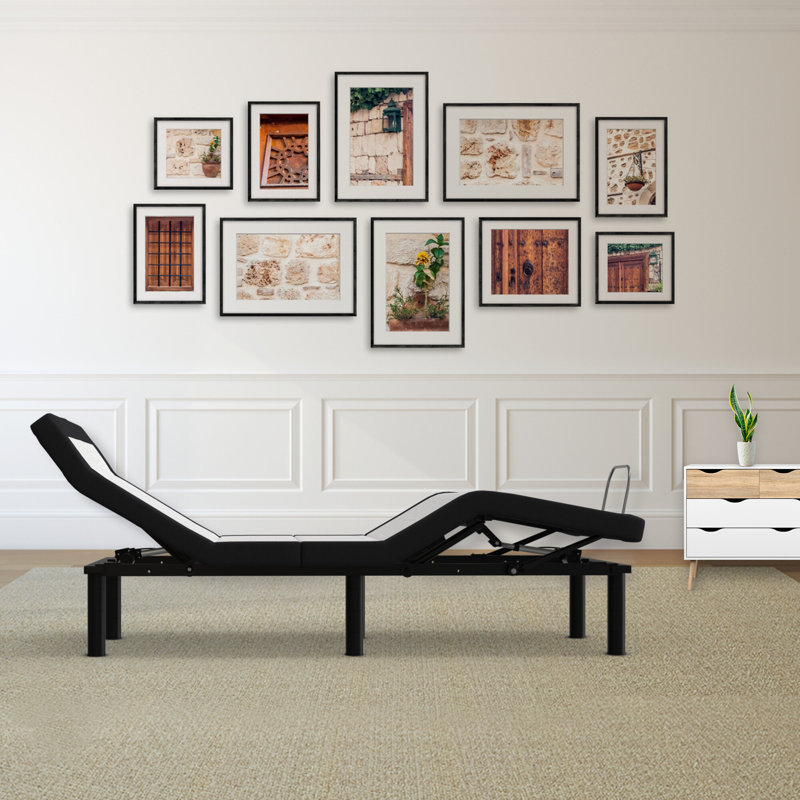 15-inch Adjustable Bed Base with Pillow Tilt, Massagable, Wireless Control, USB Charging Ports, Split King