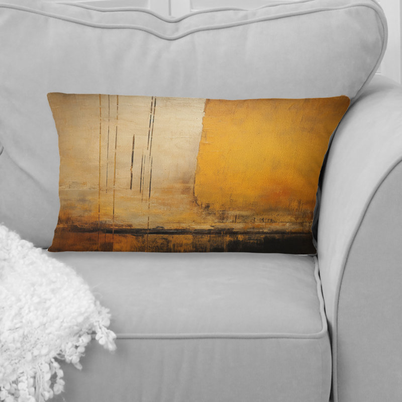 Full Moon Rustic Memories III - Coussin décoratif à imprimé géométrique abstrait